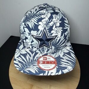 New Era Dallas Cowboys Hat Floral Trucker Adjustable Tropical Hawaiian 9Fifty